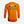Orange long-sleeve shirt with palm tree and boat graphic on the back, on a white background.